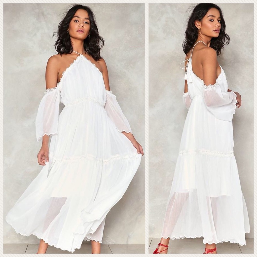 White boho dress